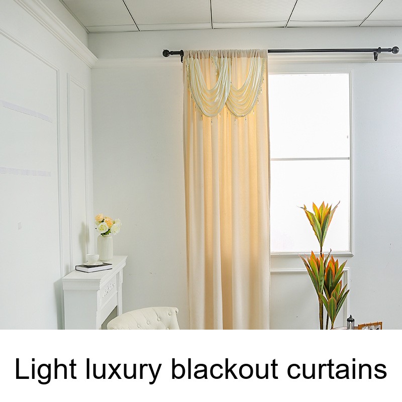 Light Luxury Blackout Curtains Modern Minimalist Living Room Sheer_voghion.com