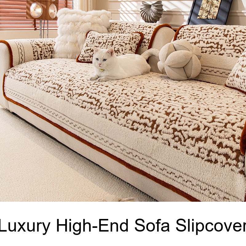 Luxury High-End Sofa Slipcover For Autumn And Winter, Fixed Straight Seat Cushion 2026 Model_voghion.com