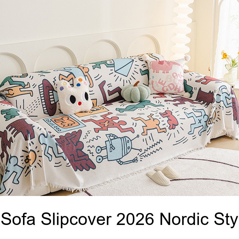 Sofa Slipcover 2026 Nordic Style Full-Cover Cushion Cover Blanket Single And Three-Seater Suitable For All_voghion.com