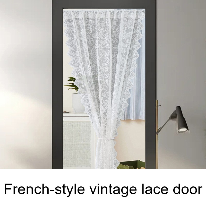 Nuova tenda per porta in pizzo vintage in stile francese per la decorazione della camera da letto, velo opaco per finestre._voghion.com