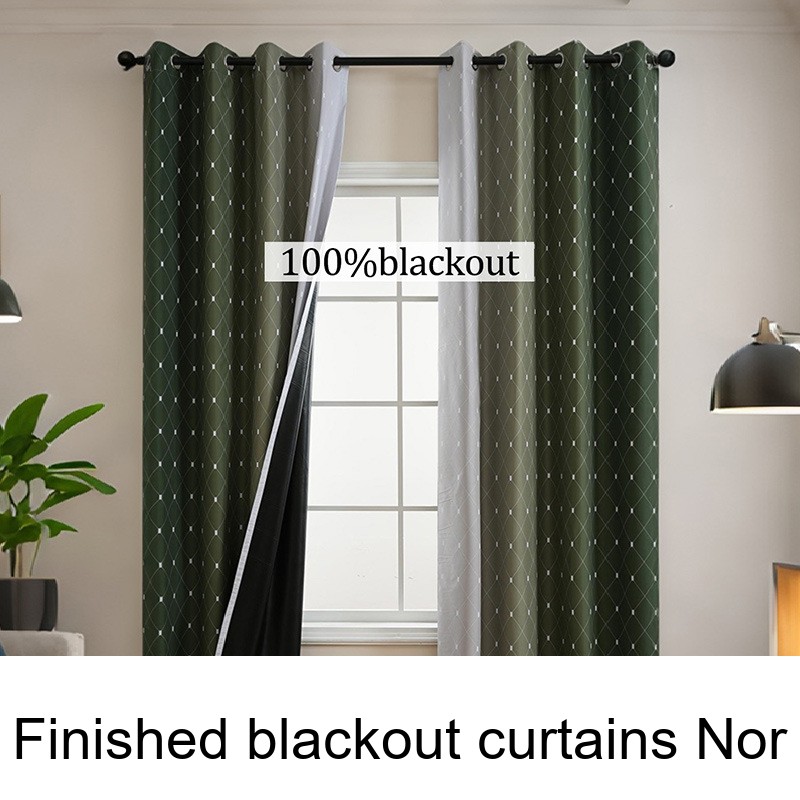 Finished Blackout Curtains Nordic Style Modern Simple Sun-proof Heat-insulating Suitable For Balcony_voghion.com