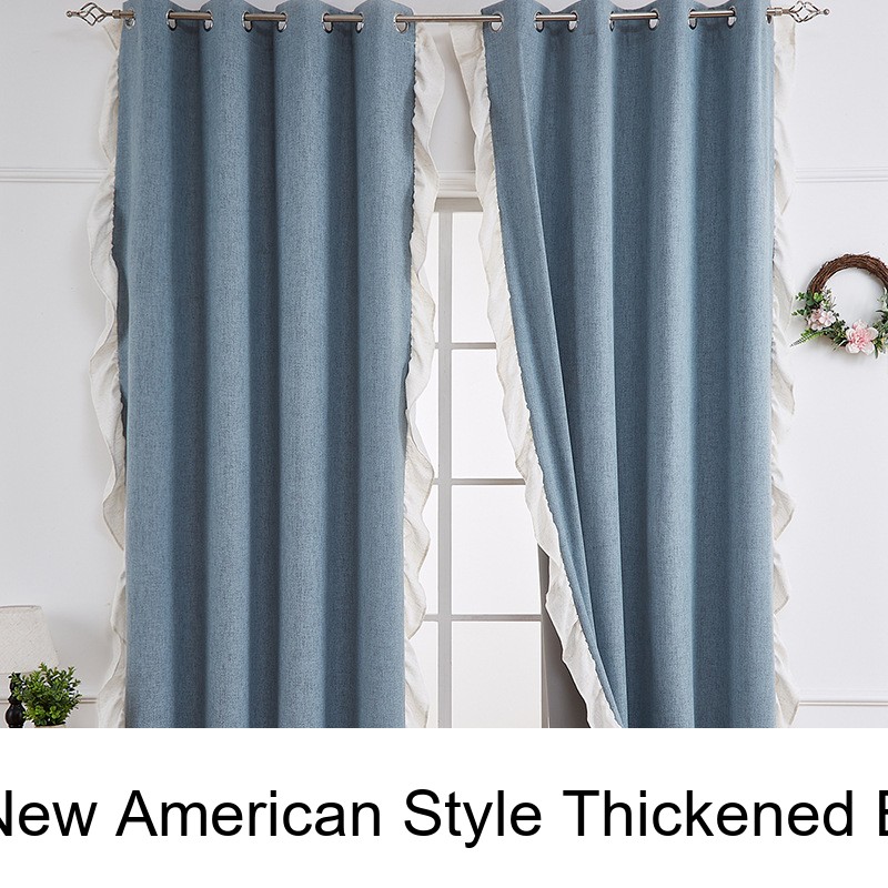 Neue, verdunkelnde Leinen-Vorhänge im amerikanischen Stil für Wohnzimmer und Balkon_voghion.com