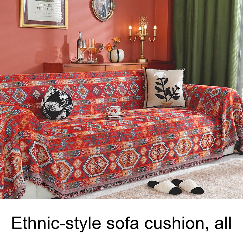 Ethnic-style Sofa Cushion, All-season 2026 Model, One-piece Full-cover Cushion_voghion.com