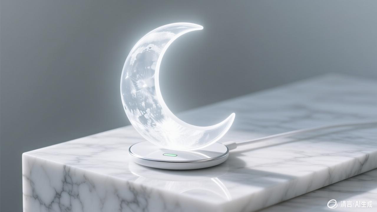 Selenite Moon Charging Plate