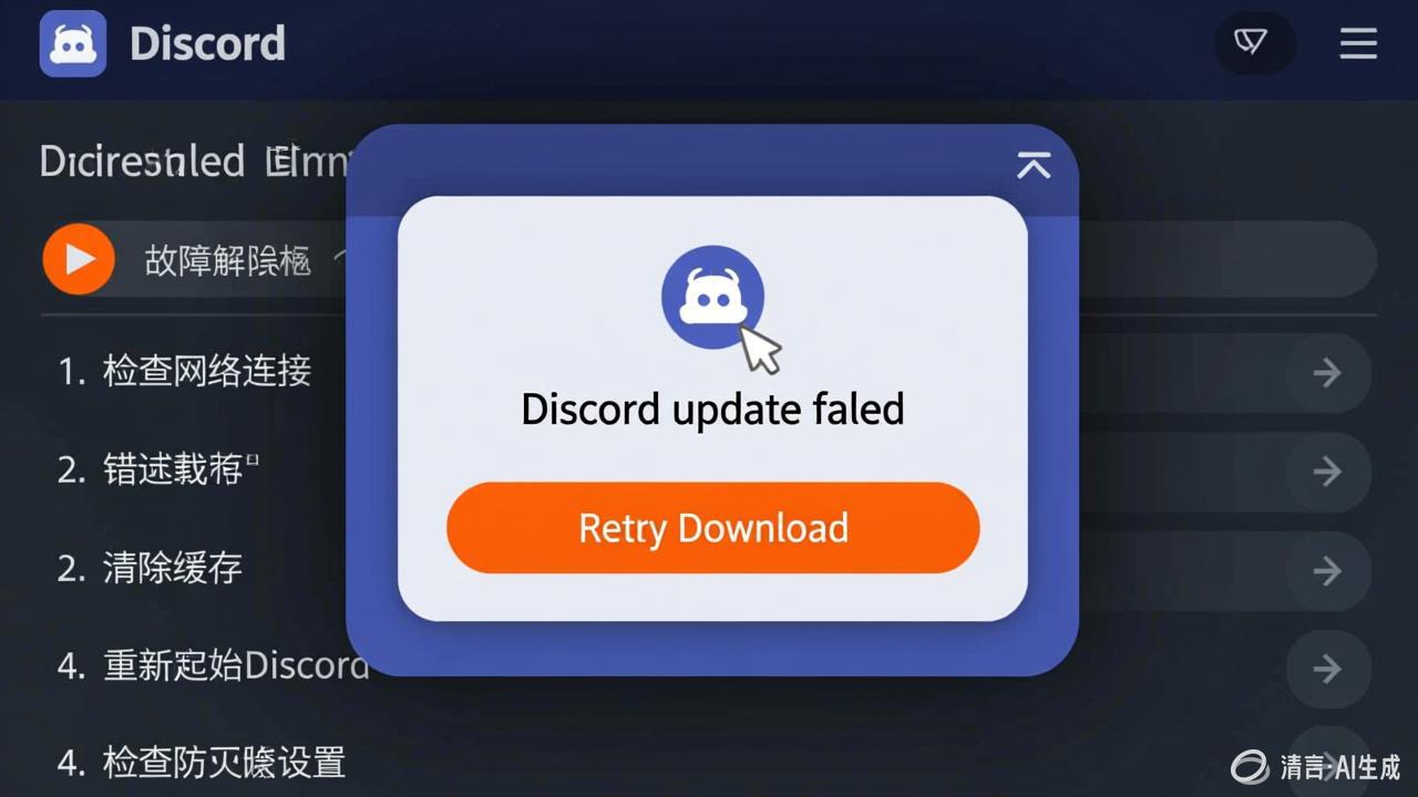 Discord下载更新失败怎么办修复方法